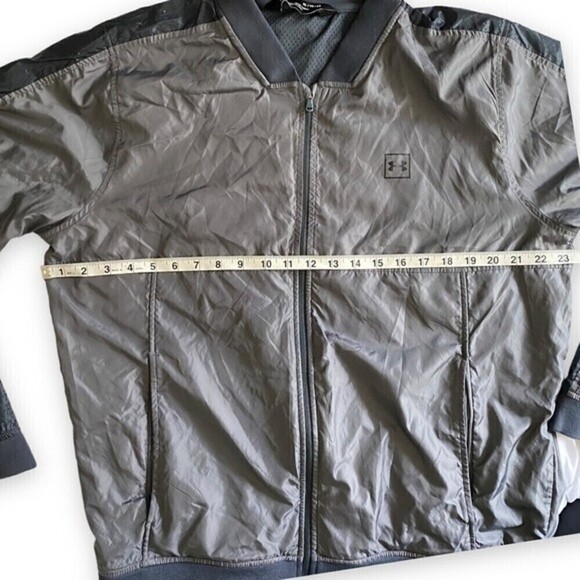 Under Armour-Men's Sport Style Wind Bomber Jacket- Full ZiP Windbreaker - Picture 4 of 12